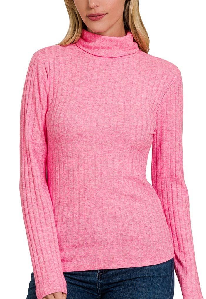 Vanilla Monkey - Wholesale Knit Top - Women's - Ribbed Long Sleeve Turtle Neck Top0