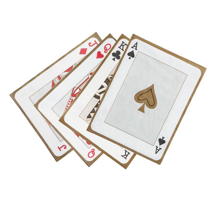 Talking Tables USA - Wholesale Disposable Napkin - Playing Cards Napkins | 20 Pack |