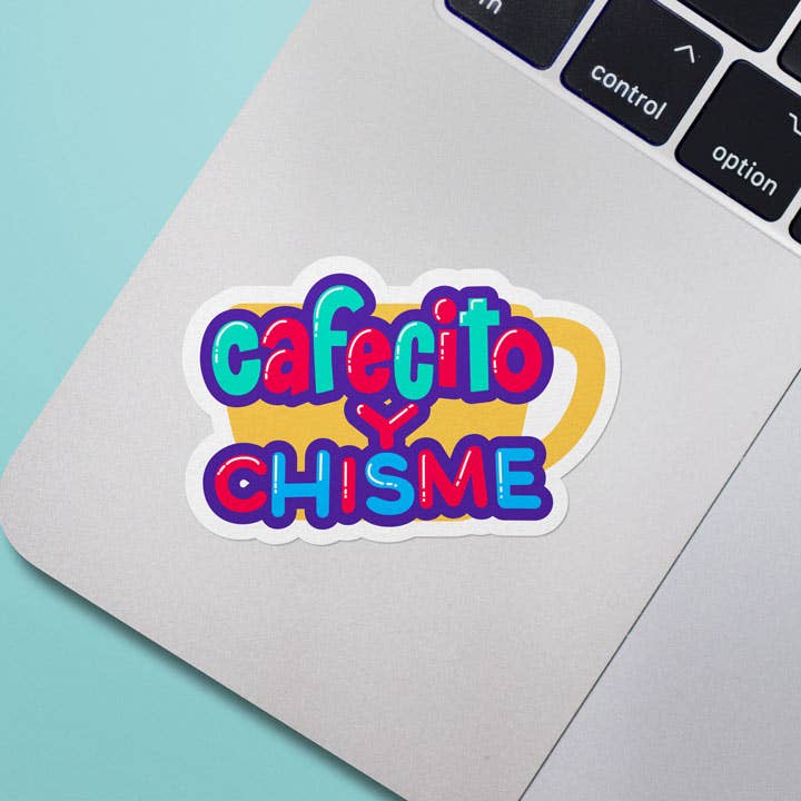 Paper Tacos® - Wholesale Sticker - Cafecito y Chisme Latina Coffee Gossip Sticker0