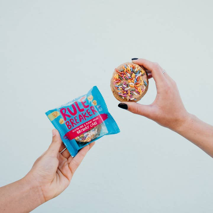 Rule Breaker Snacks - Wholesale Brownie - Birthday Cake Blondie | 12-Count Caddy of 1.9-oz Blondies2