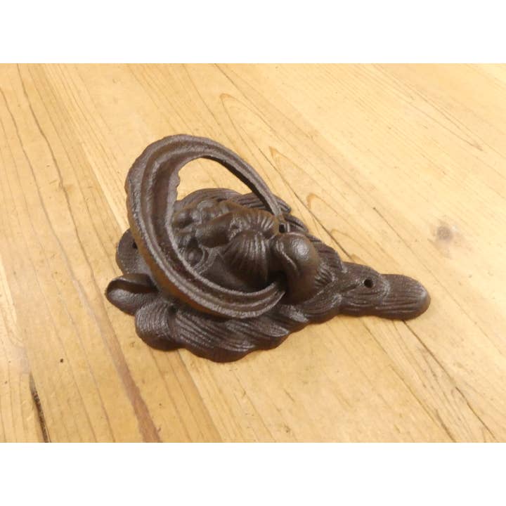 Midwest Craft House - Vente Poignée/bouton - HEURTOIR DE PORTE EN FORME DE TÊTE DE LION EN FONTE1