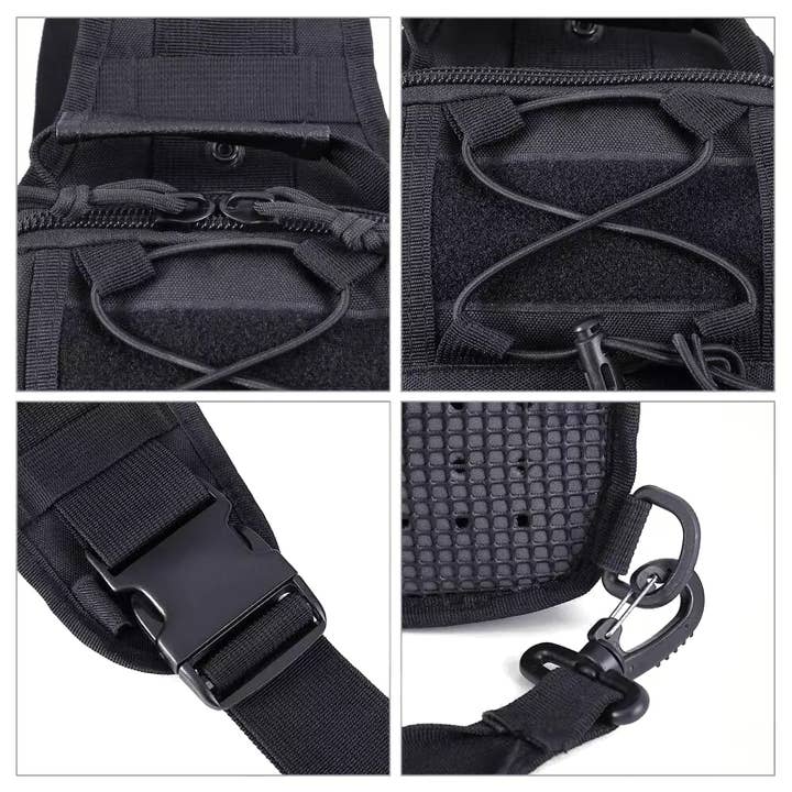 Cap Zone - Wholesale Crossbody Bag - Unisex - Digital Camo Tactical Heavy Duty Poly Sling Bag6