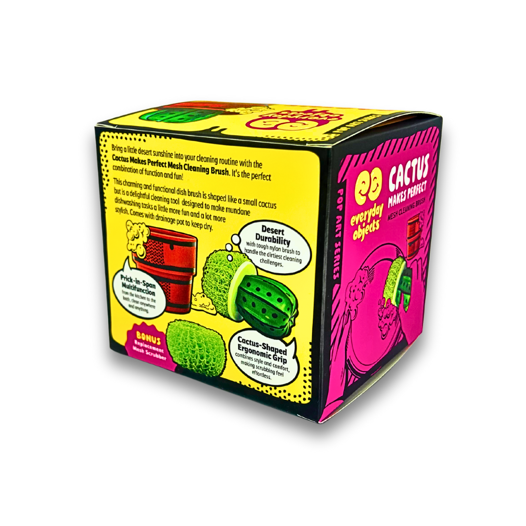 Everyday Objects - Wholesale Cleaning Brush - Cactus Makes Perfect Mesh Scrub Brush for Dishes10