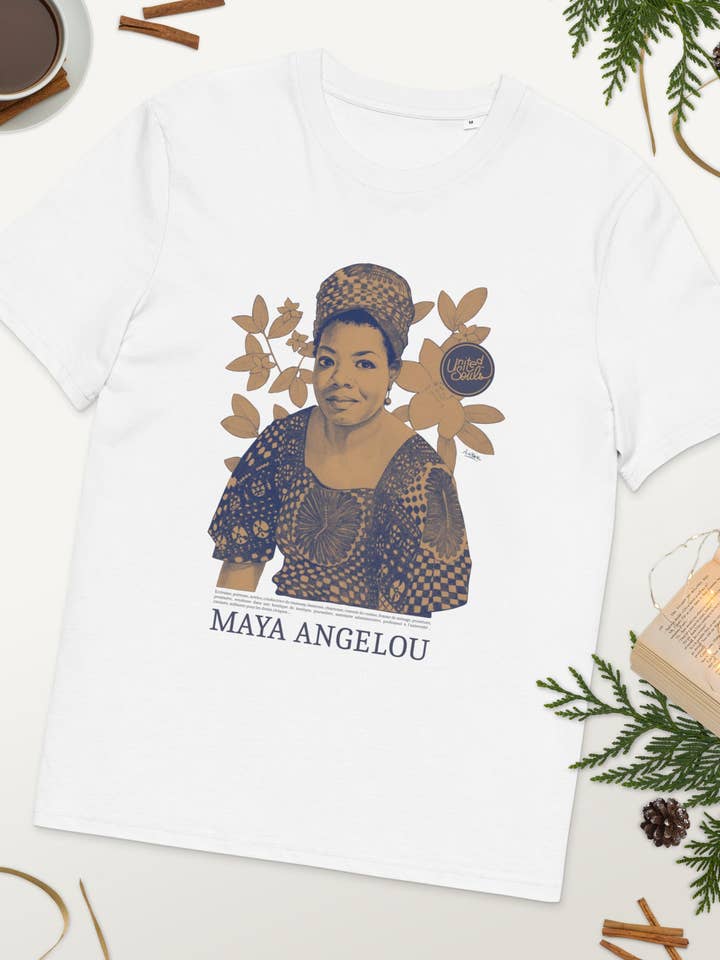 Maya Angelou color I Le t-shirt unisexe en coton biologique pour la vente par UNITED SOULS