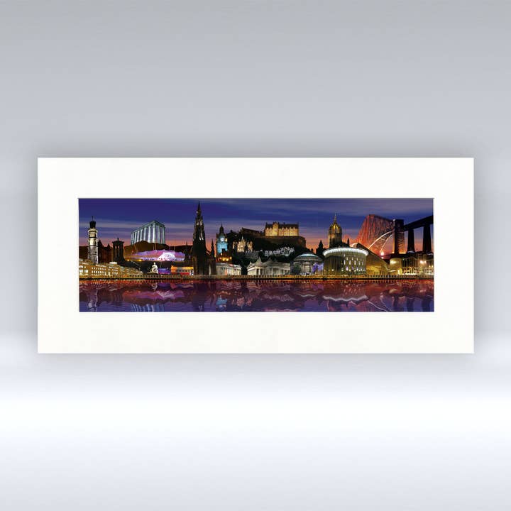 Edinburgh Night - Mounted Print for wholesale by Pureminted