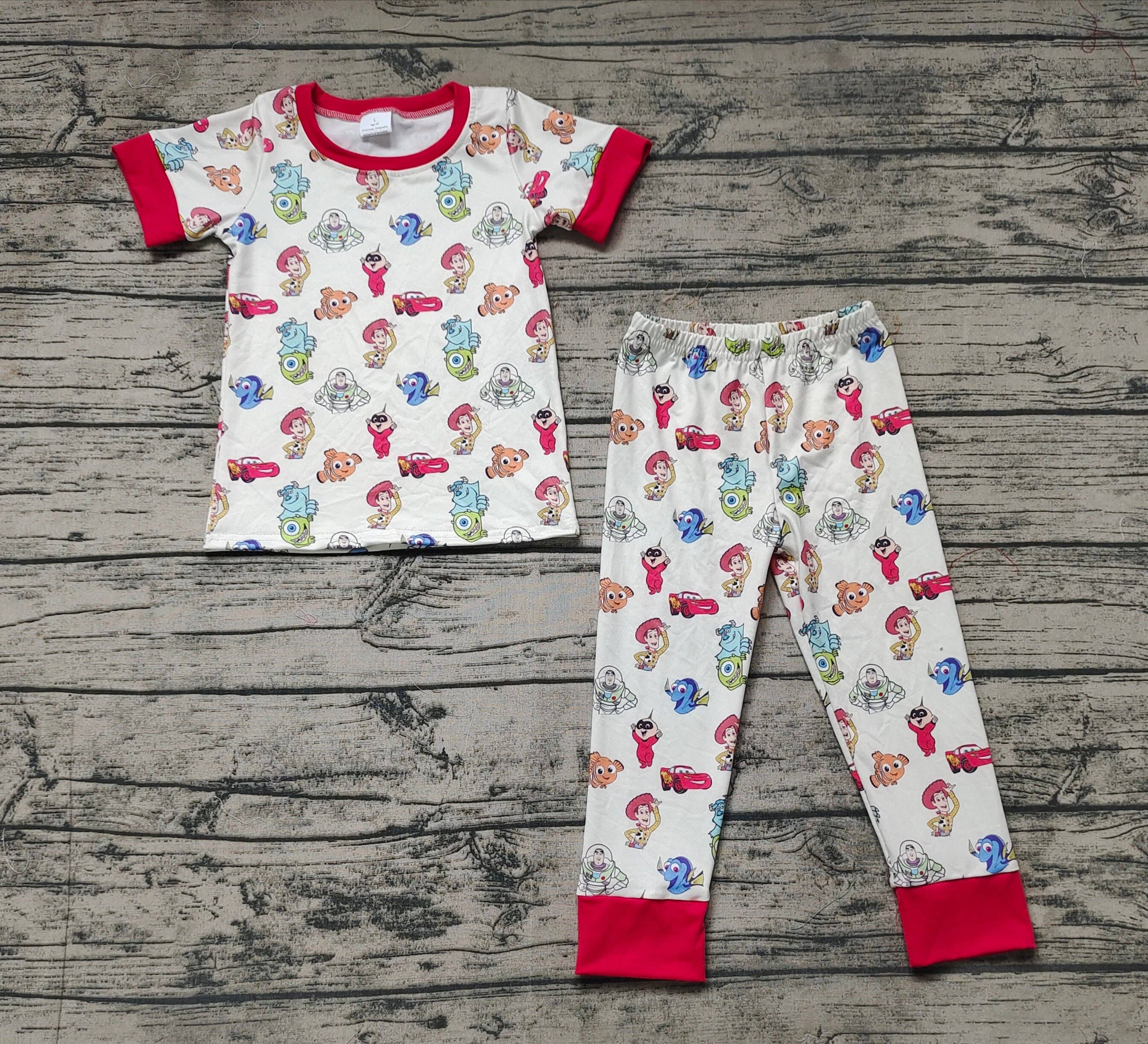 Aier Wholesale - Wholesale Sleepwear Set - Kids - Baby Boys Toy Fish Shirts Pants Pajamas Clothes Sets1