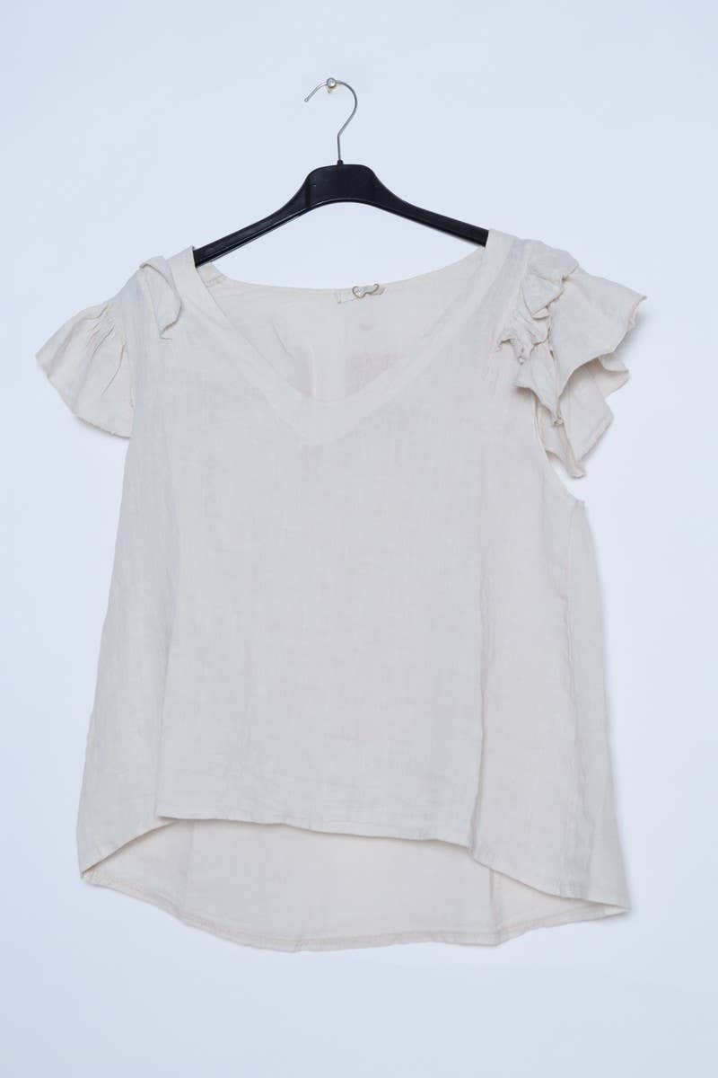 LÉA & LUC - Wholesale Blouse - Women's - 100% Linen Blouse REF. 1201938