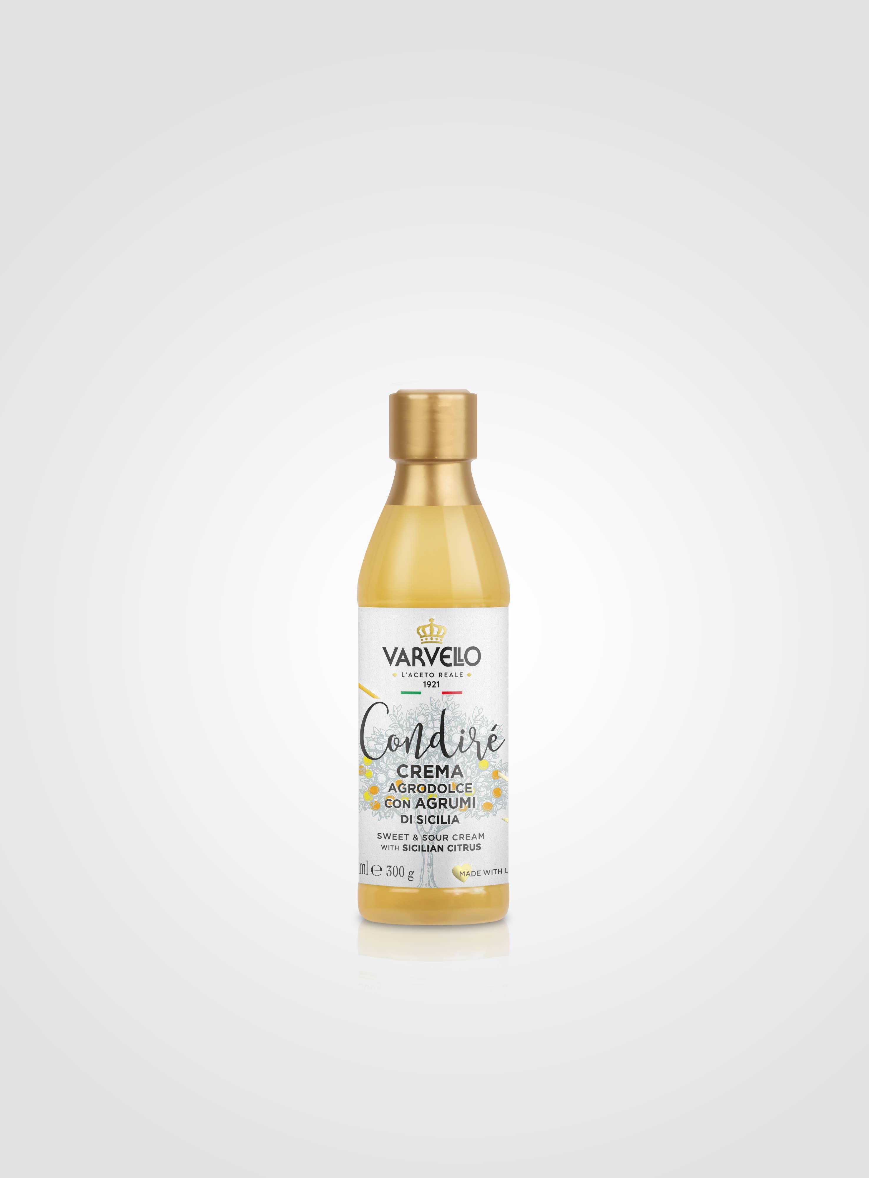 Varvello "the Royal Vinegar" since 1921 - Wholesale Sauce - Crema di Balsamico Bianco con Agrumi Siciliani0