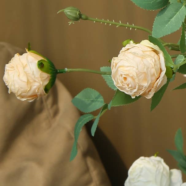 ACNITE(We cover U.S. import duties) - Wholesale Artificial Flowers - 3 heads curly rose flower Artificial rose flower for wedding9