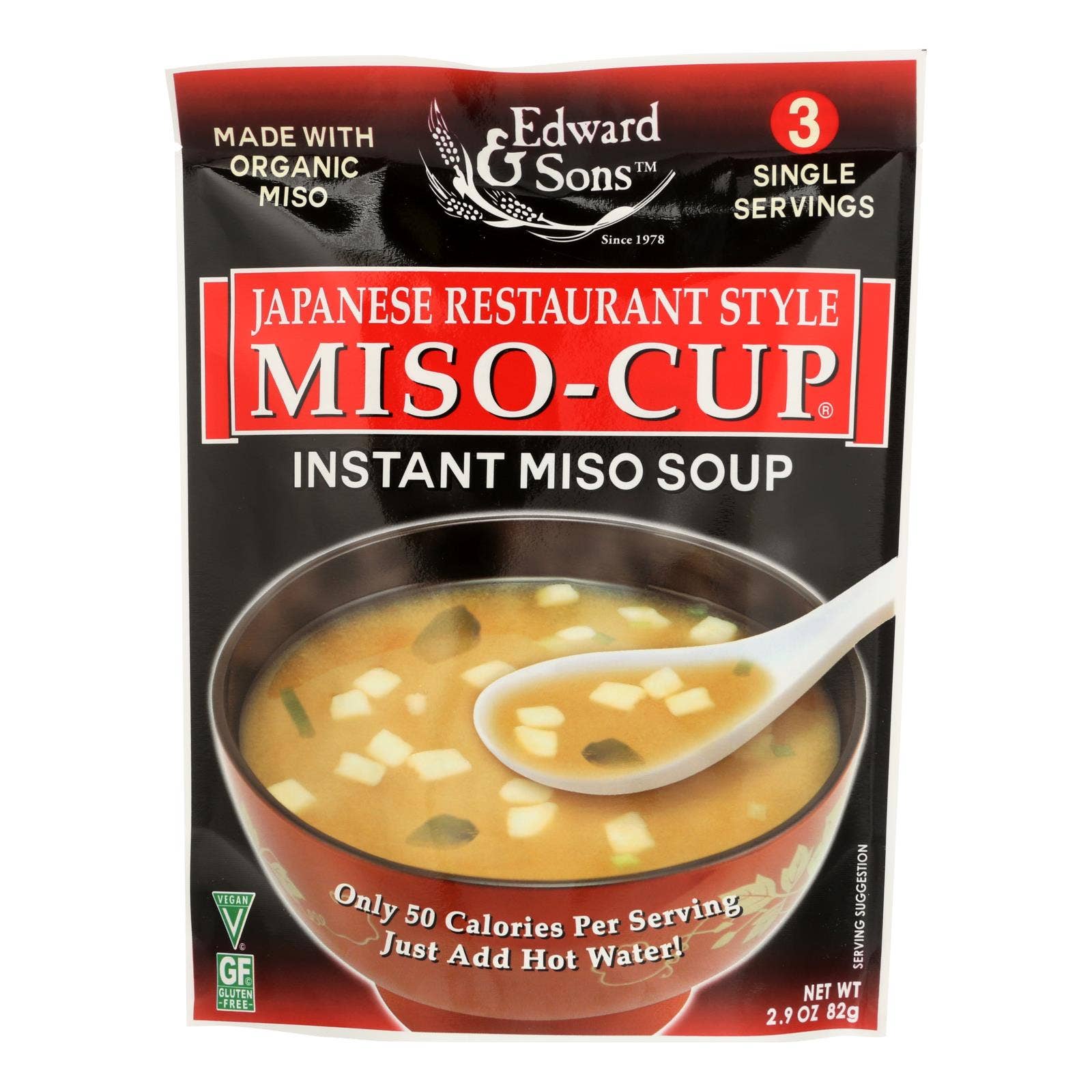 Ware Spark - Wholesale Soup - Edward And Sons Miso Cup Soup - Japanese Restaurant Style - Case Of 6 - 2.9 Oz.0