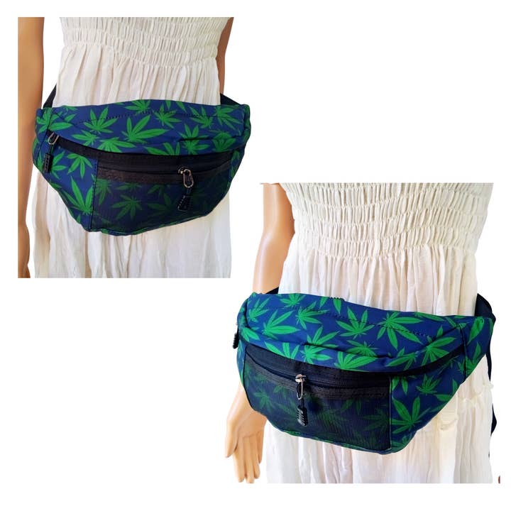 FP-015 Bæltetaske med Bladmønster, Justerbar Rem Taljetaske for engroshandel hos Kala Imports LLC