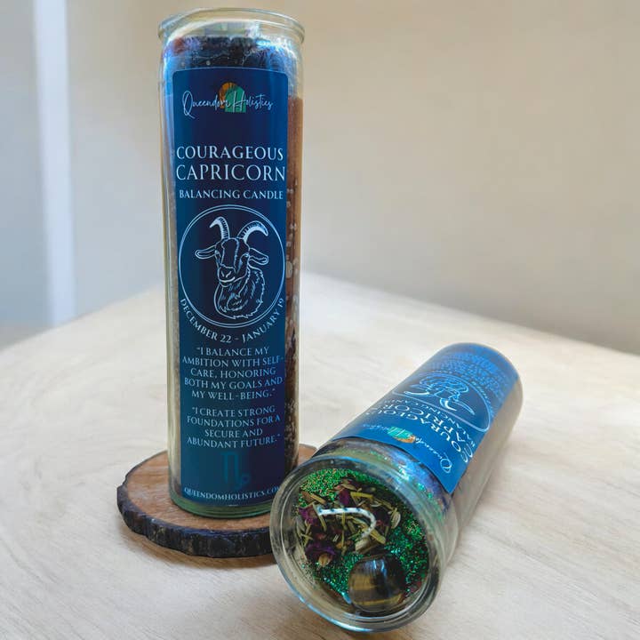 Bougie Zodiac Intention ~ Capricorne pour la vente par Queendom Holistics