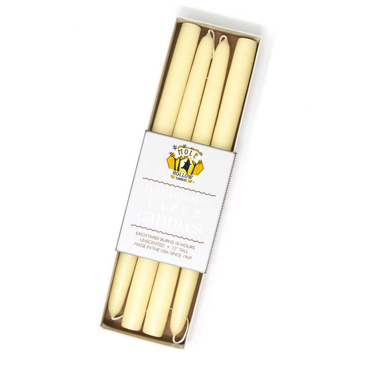 Mole Hollow Candles - Wholesale Tapered Candle/Candlestick - 12" Taper Candle Sets - Choose from 39 colors!