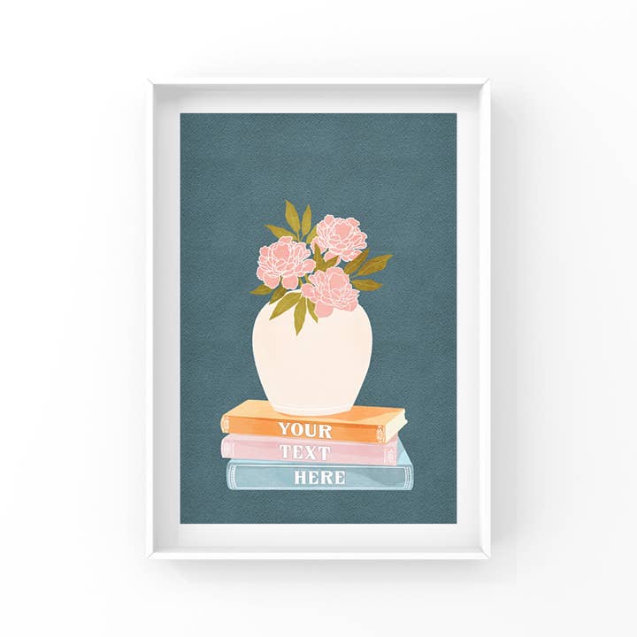 Customizable Book Lover Art Print for wholesale by Lauren Felice