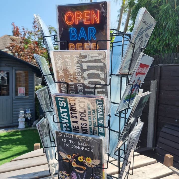 Mixed Job Lot Shop Retail Man Cave Metal Sign x85 FREE Stand for wholesale by THEOLDMANJACK