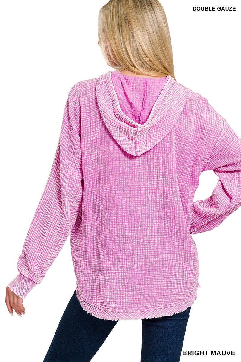 Vanilla Monkey - Vendita all'ingrosso Felpa con cappuccio - Donna - Felpa con cappuccio con chiusura a bottoni in doppia garza lavata2