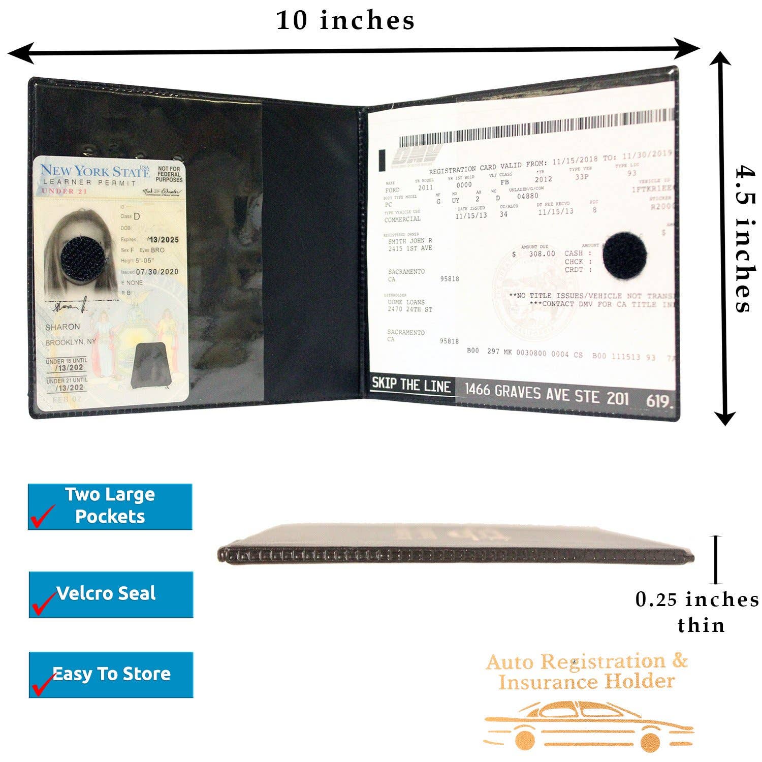 W4W products - Wholesale Card holder – Unisex - W4W Auto Registration Insurance & ID Card Holder (Value Pack)3