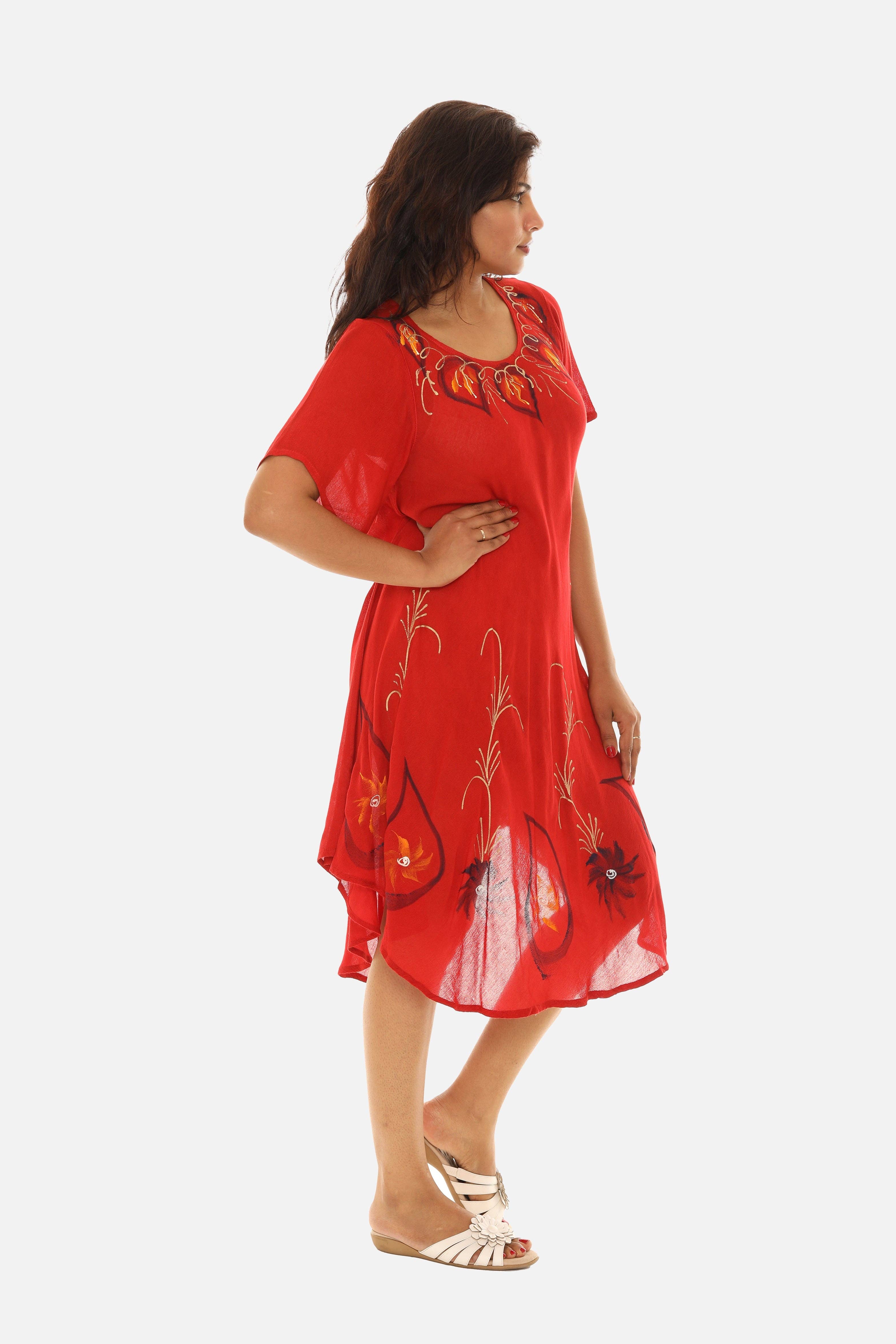 Shoreline Wear. INC - Wholesale Dress - Women's - Rayon Leaf Print Tie Dye Dress13