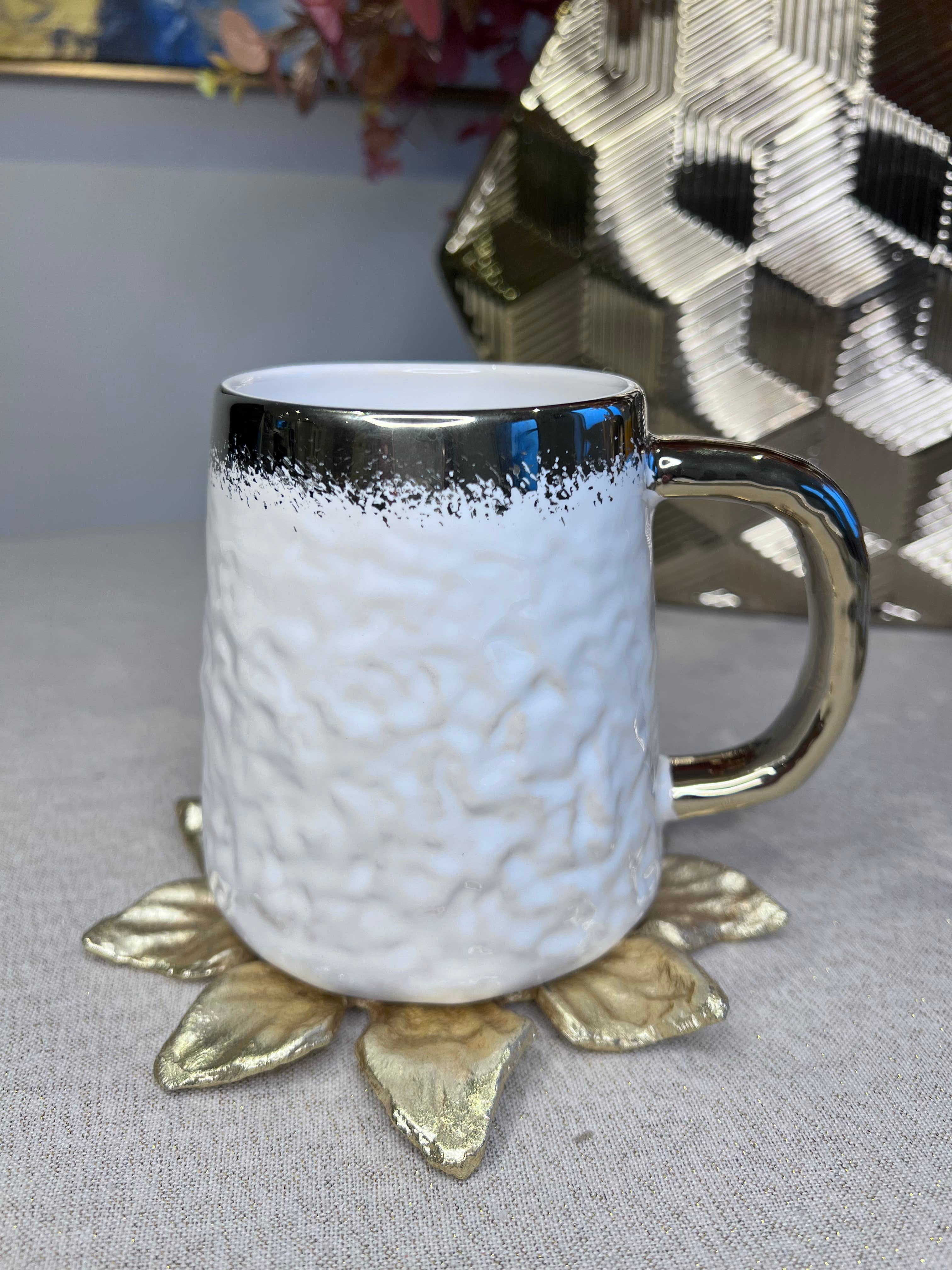 CLASSIC TOUCH DECOR INC. – Serviço de loiça por atacado – Conjunto de Jantar Branco 4 Peças com Detalhes Dourados Manchados9