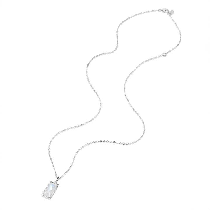Silver Rainbow Moonstone Necklace – New Beginnings Gift for Her for wholesale on Faire1