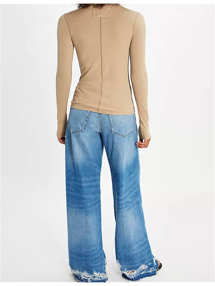 Sweetkama - Wholesale Knit Top - Women's - Ladies Turtleneck Soft Basic Everyday Tee SKT63010