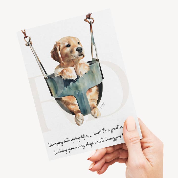 Ramsaydigitals - Wholesale Everyday Greeting Card - Swing dog card