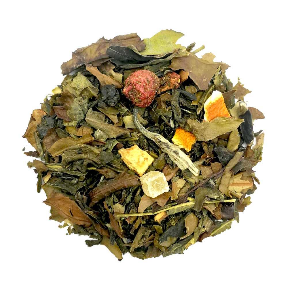 Tea People - Vendita all'ingrosso Tè in bustine - Lychee Peach - Contenitore in latta a forma di piramide, 20 pezzi1