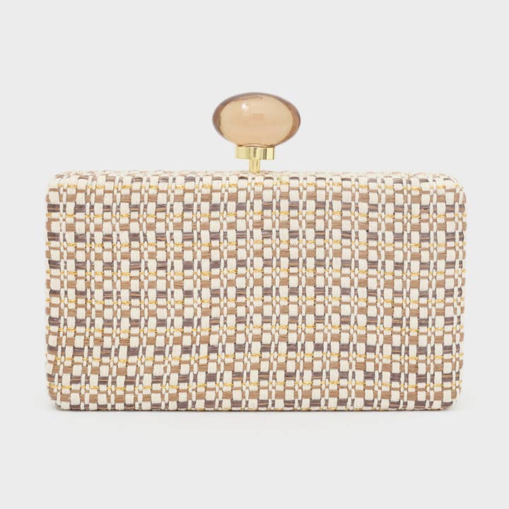 CARTERA ALBA CON CIERRE DE PIEDRAS - N66 para venta al por mayor de NALI'