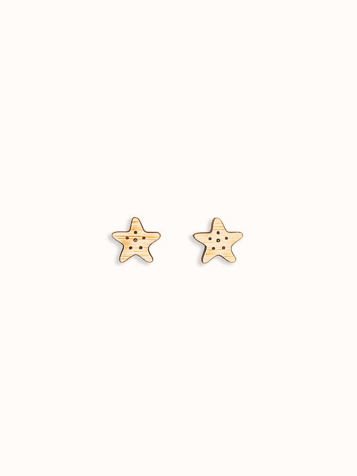 Starfish Bamboo Earrings for wholesale by Wild Cloud