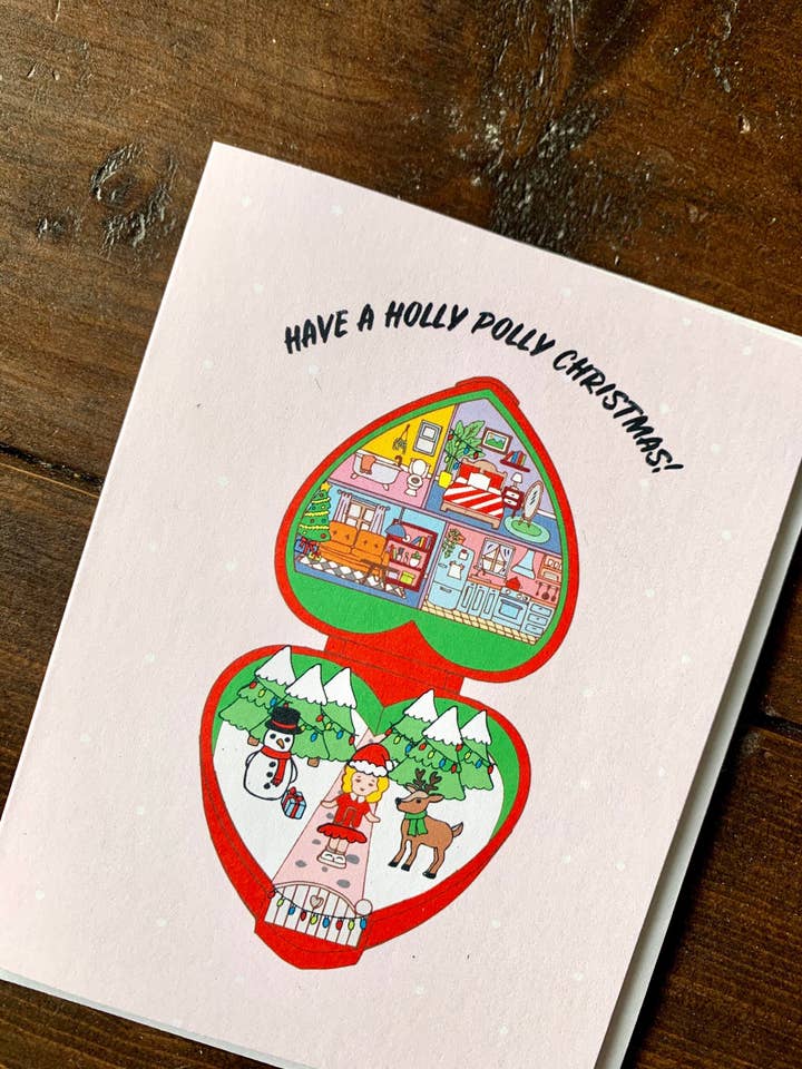 Polly Pocket Christmas Card for wholesale by Papermain