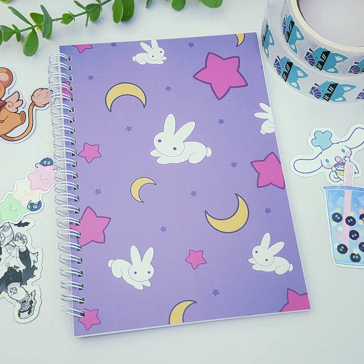 Bunny Moon Reusable Sticker Book for wholesale by Holic Mode