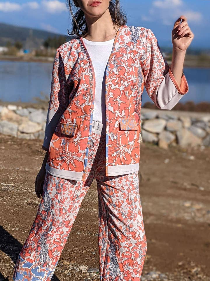 Conjunto de Casaco e Calças de Senhora Alinda Fato de Duas Peças por atacado de Ladin Ozden