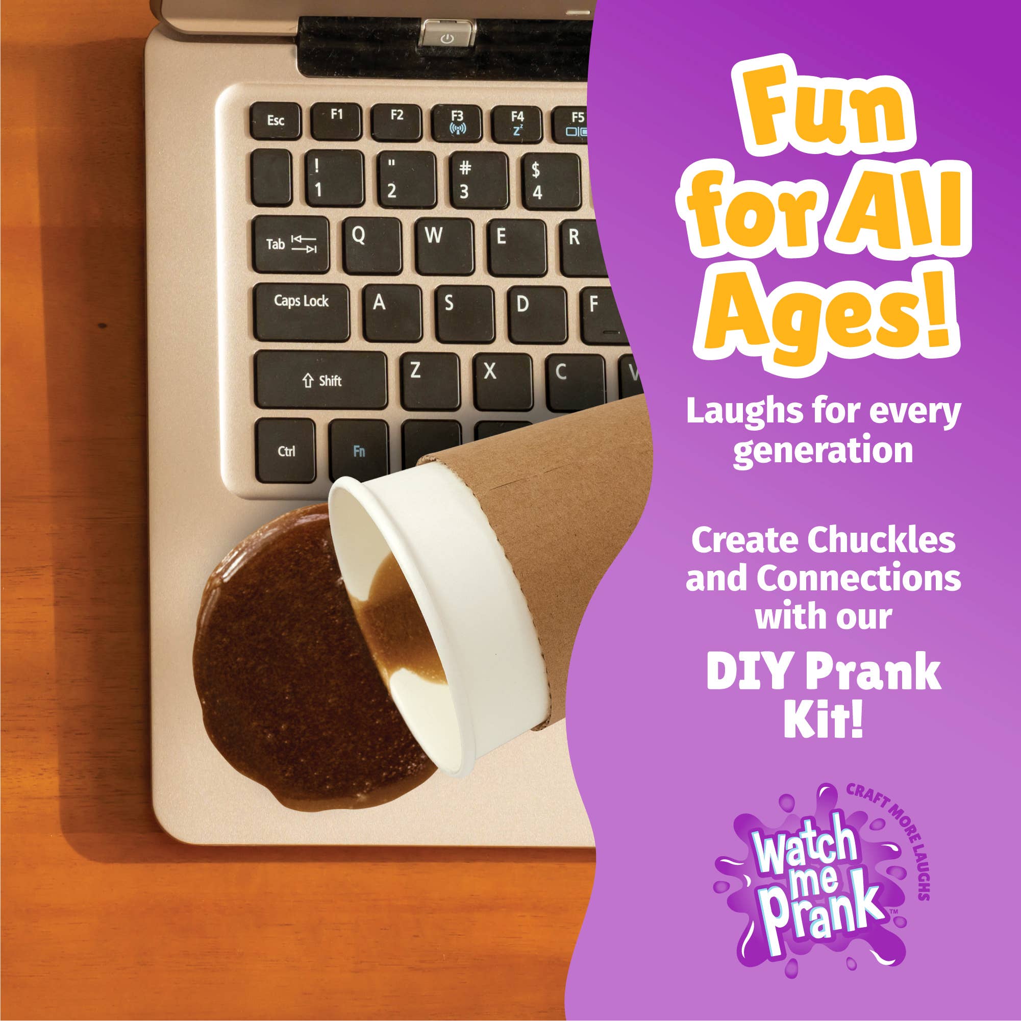 South Beach Bubbles - Vendita all'ingrosso Regalo scherzoso/divertente - Kit per scherzi WatchMePrank con cono gelato e tazza da caffè | Pacchetto6