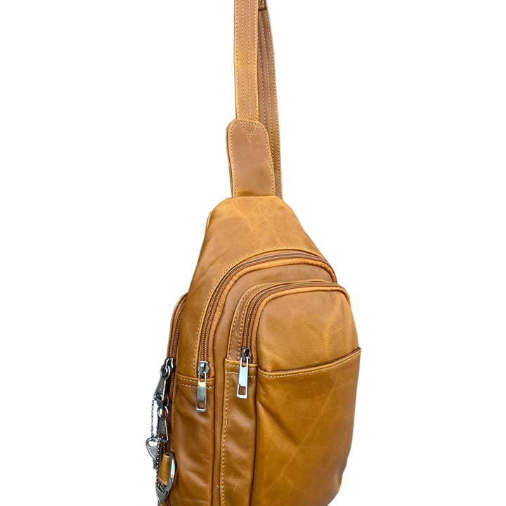 Roma Leathers, Inc. - Vente Sac à bandoulière – unisexe - Sac bandoulière en cuir de vachette huilé.6