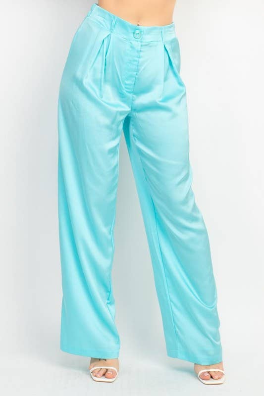 5besties inc - Wholesale Pants - Women's - Satin Wide Leg Pants1
