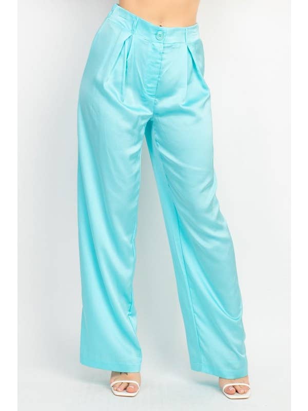 5besties inc - Venta al por mayor Pantalones - Mujer - Pantalones anchos de satén1