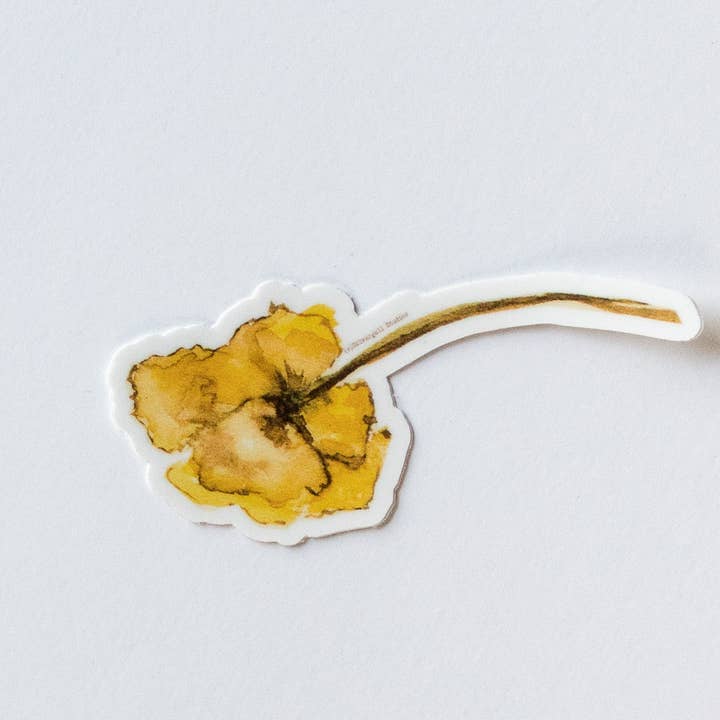 Yellow Flower Sticker for wholesale by Silvergull Studios