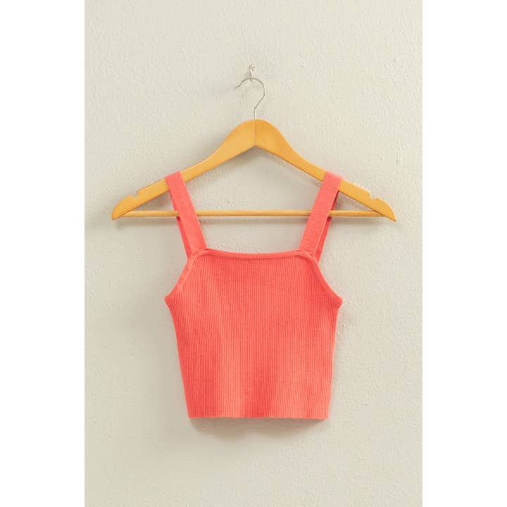 HYFVE - Wholesale Tank Top - Women's - DZ23A825-Ribbed Cropped Tank Top
