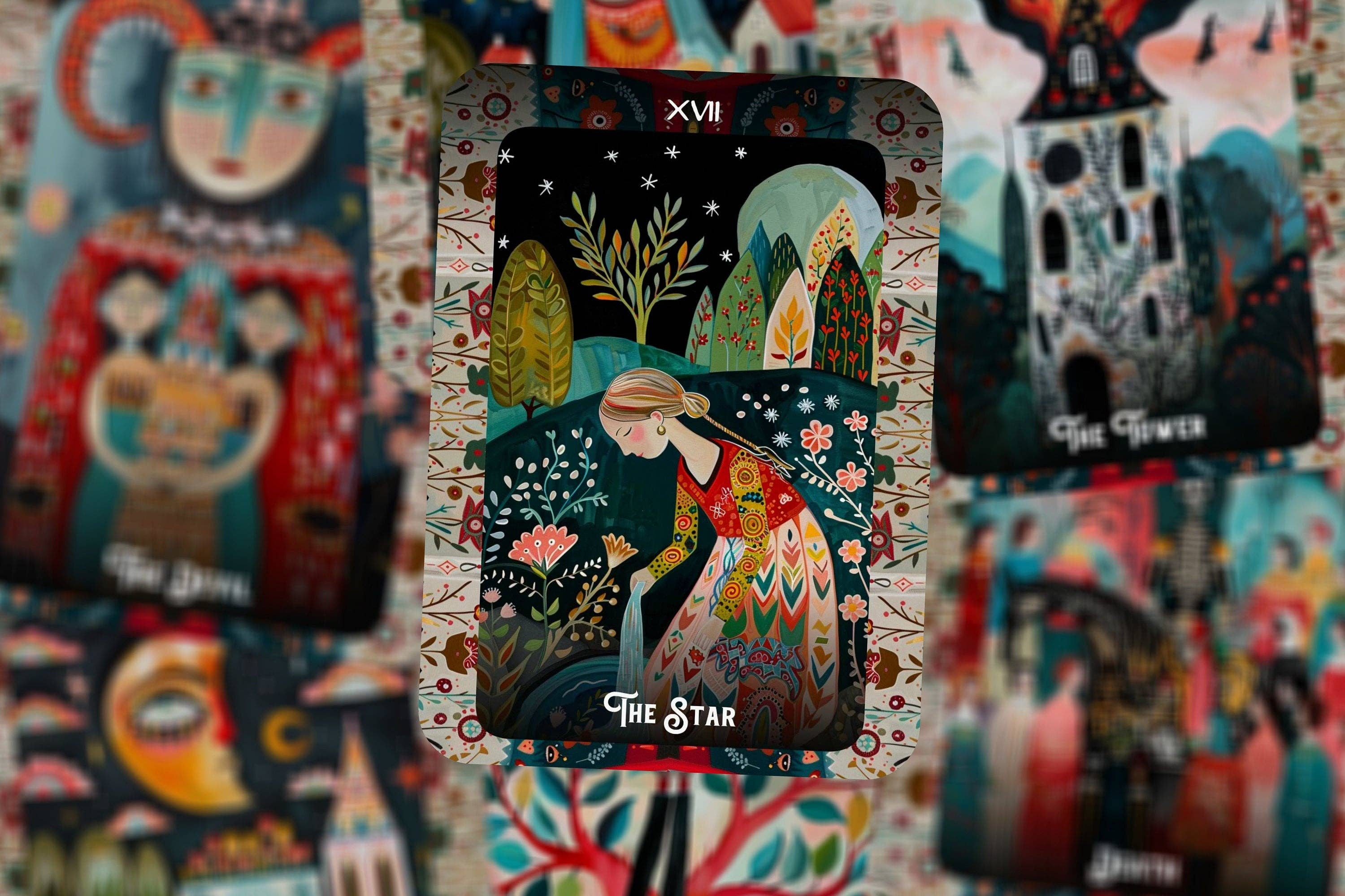 Ibiza Tarot USA - Wholesale Tarot Cards - Folk Magic Tarot - 78 cards - Tarot - Tarot Deck - Fortune Telling - Divination tools - Inspired by Slavic Folk Art3