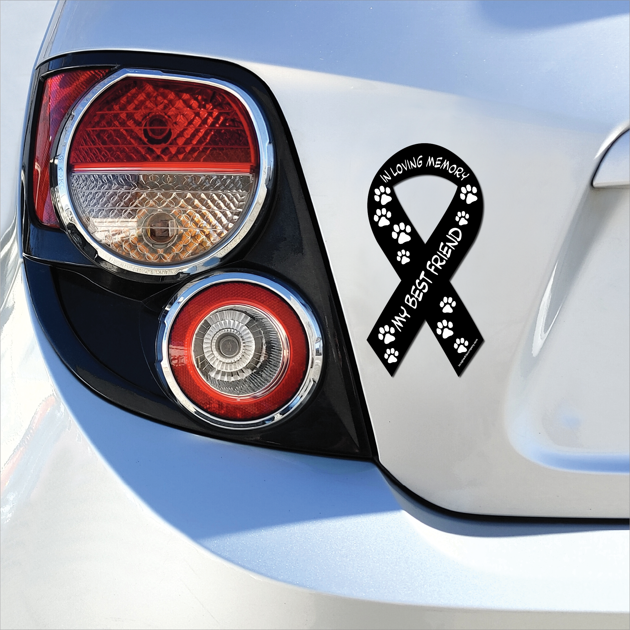 Imagine This Company – Engroshandel Magnet – I kærlig hukommelse af min bedste ven Black Ribbon Magnet2