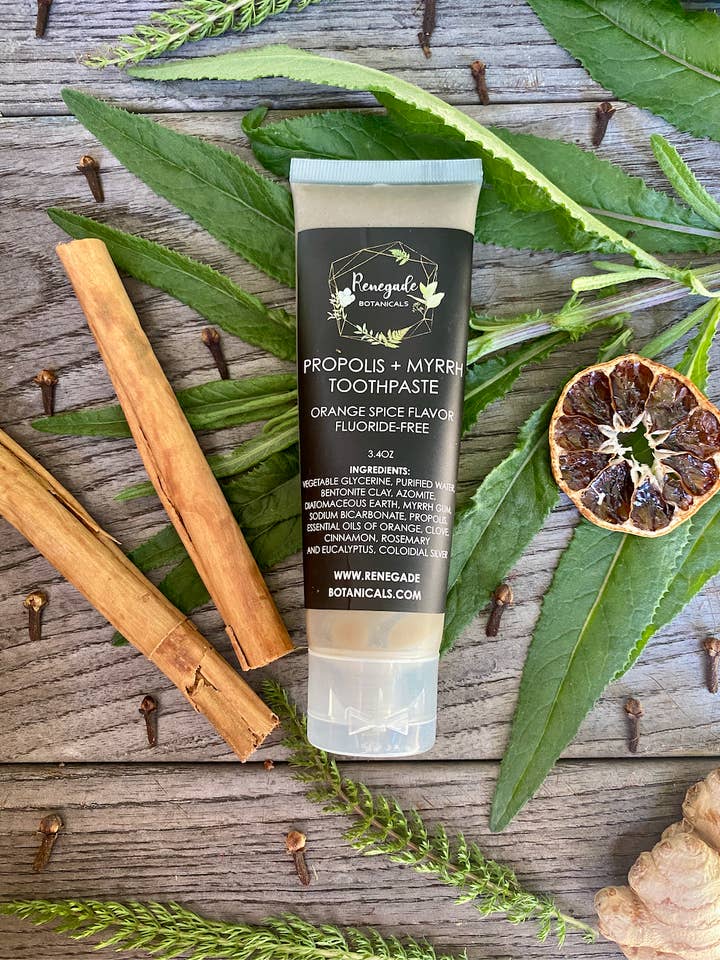 Propolis + Myrrh Toothpaste for wholesale by Renegade Botanicals
