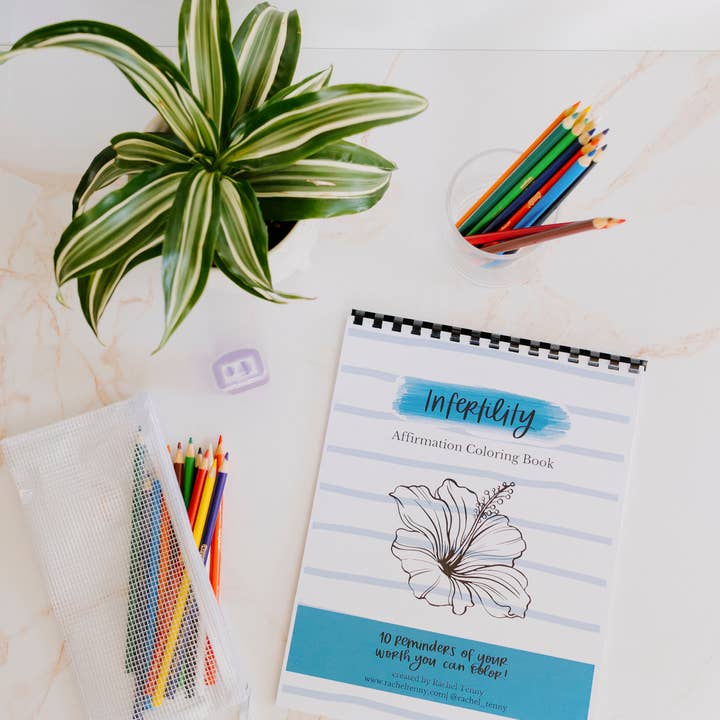 Libro da colorare sull'infertilità | Matite colorate e astuccio per la vendita all'ingrosso da parte di Rachel Tenny