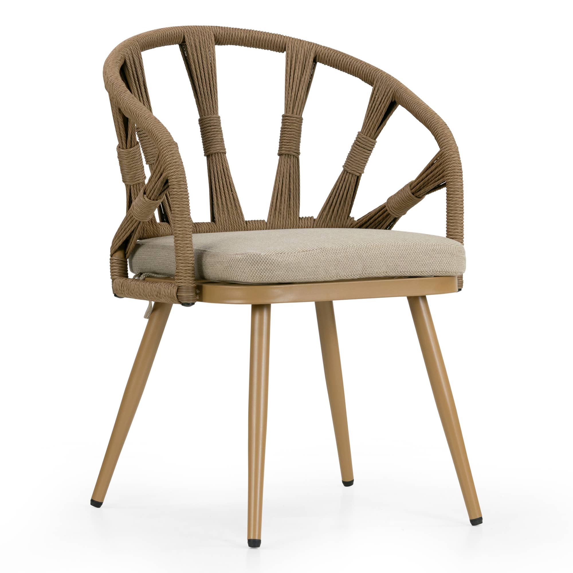 Glamour Home - Wholesale Patio Chair - Set of 2 Binda Brown Outdoor Dining Chair6