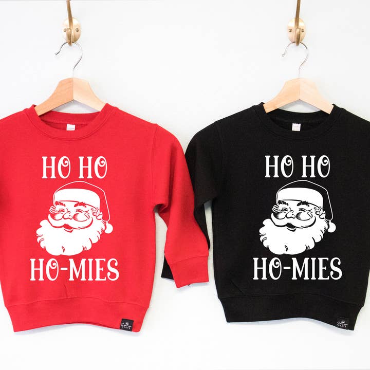 Sweat-shirt de Noël pour garçon HO HO HO-MIES Santa Claus pour la vente par Sonrise State