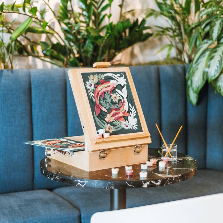 Elle Crée (She Creates) - Wholesale DIY Craft Kit - Koi Fish in Pond Paint-by-Number Kit2