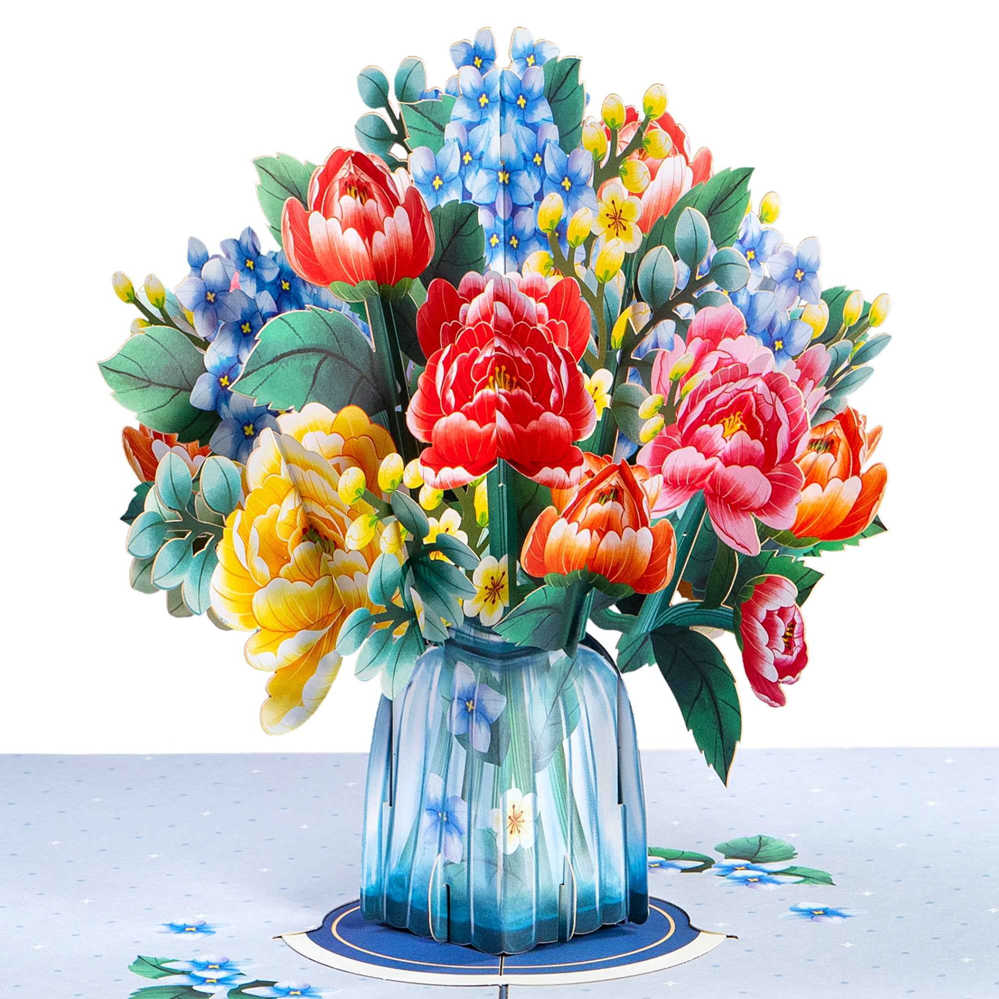 Paper Love – Großhandel Grußkarten für den Alltag – Übergroße Pop-Up-Karte im Winterwunderland mit riesigem Pop-Blumenstrauß7