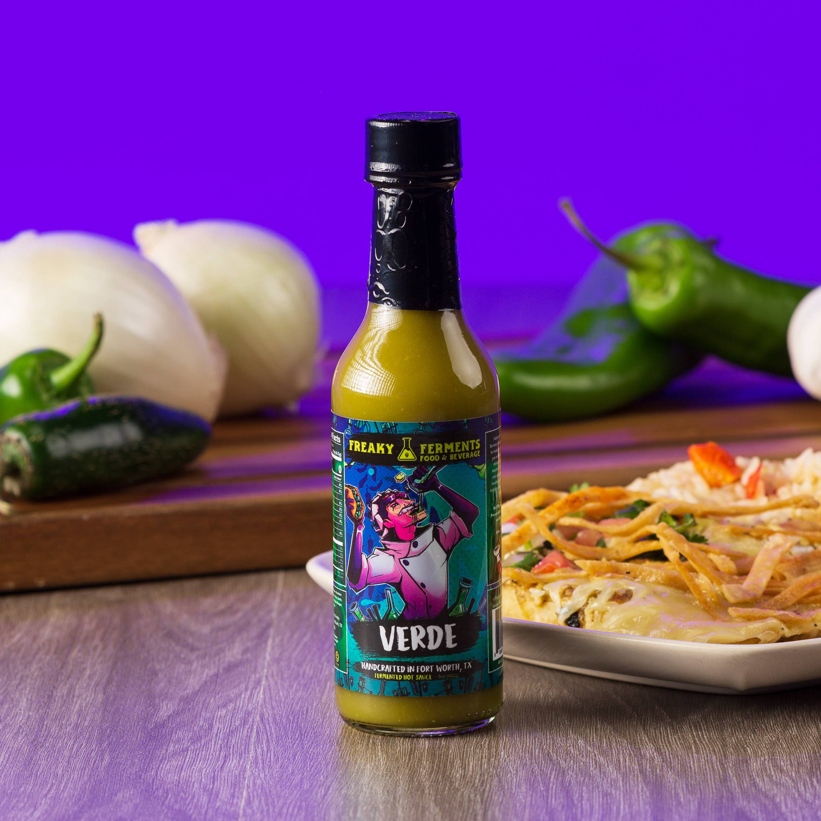 Freaky Ferments - Wholesale Hot Sauce - Verde Hot Sauce (5oz Bottle)
