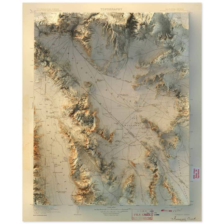 Furnace Creek, California for wholesale by Scott Reinhard Maps