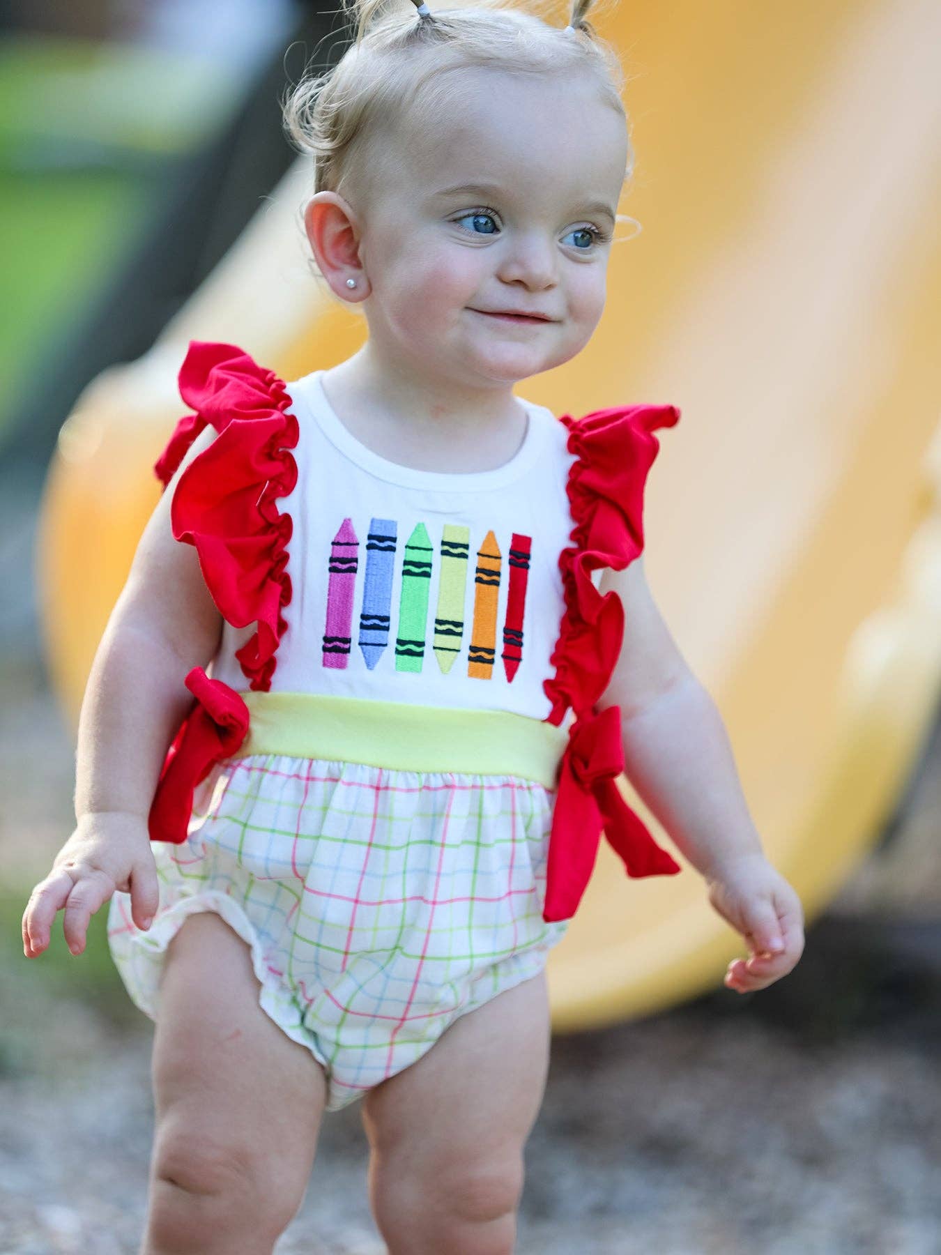 Rylee Faith Designs - Wholesale Rompertje - Baby - Terug-naar-school geborduurde meisjesromper1