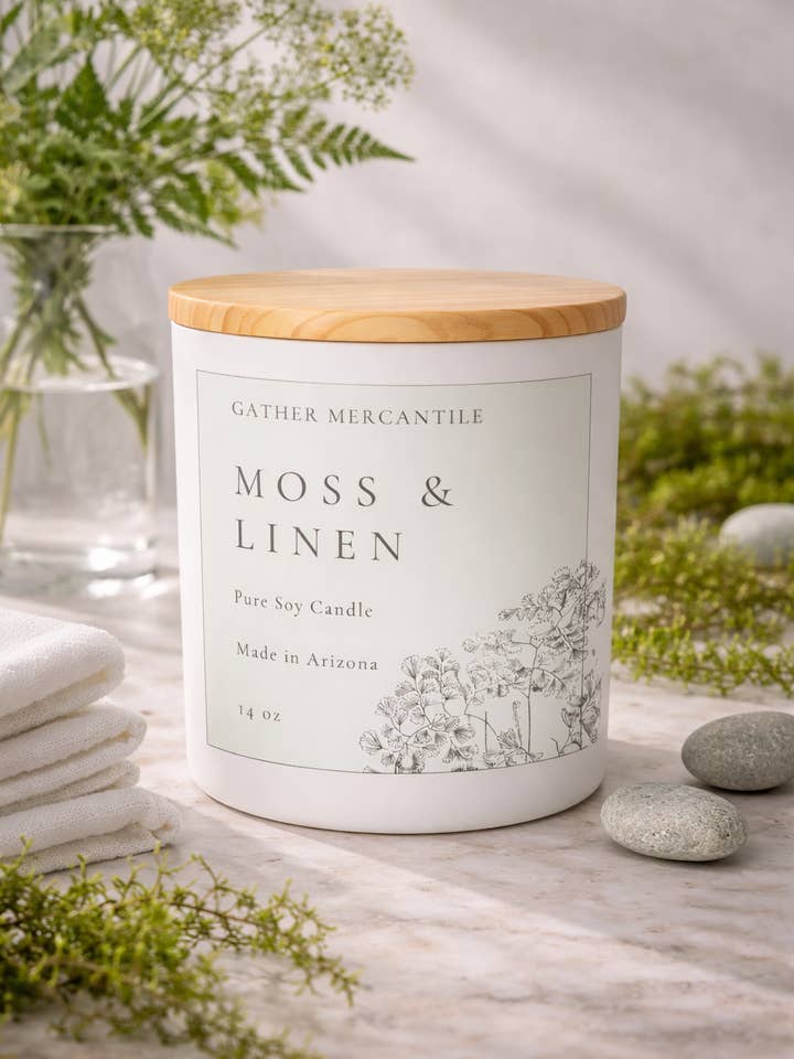 Mossa & Linne Sojaljus för wholesale av Gather Mercantile